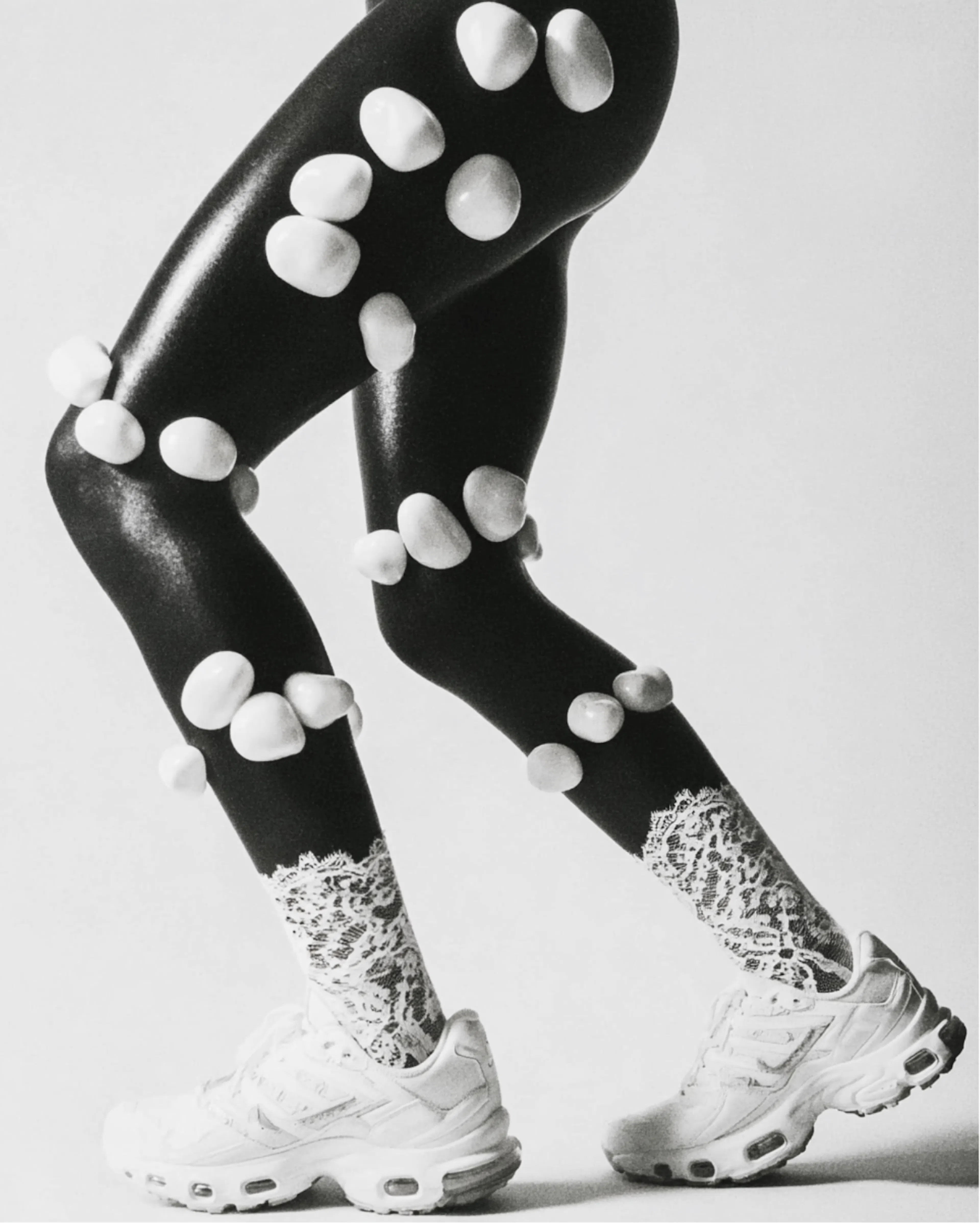 Legs black and white 