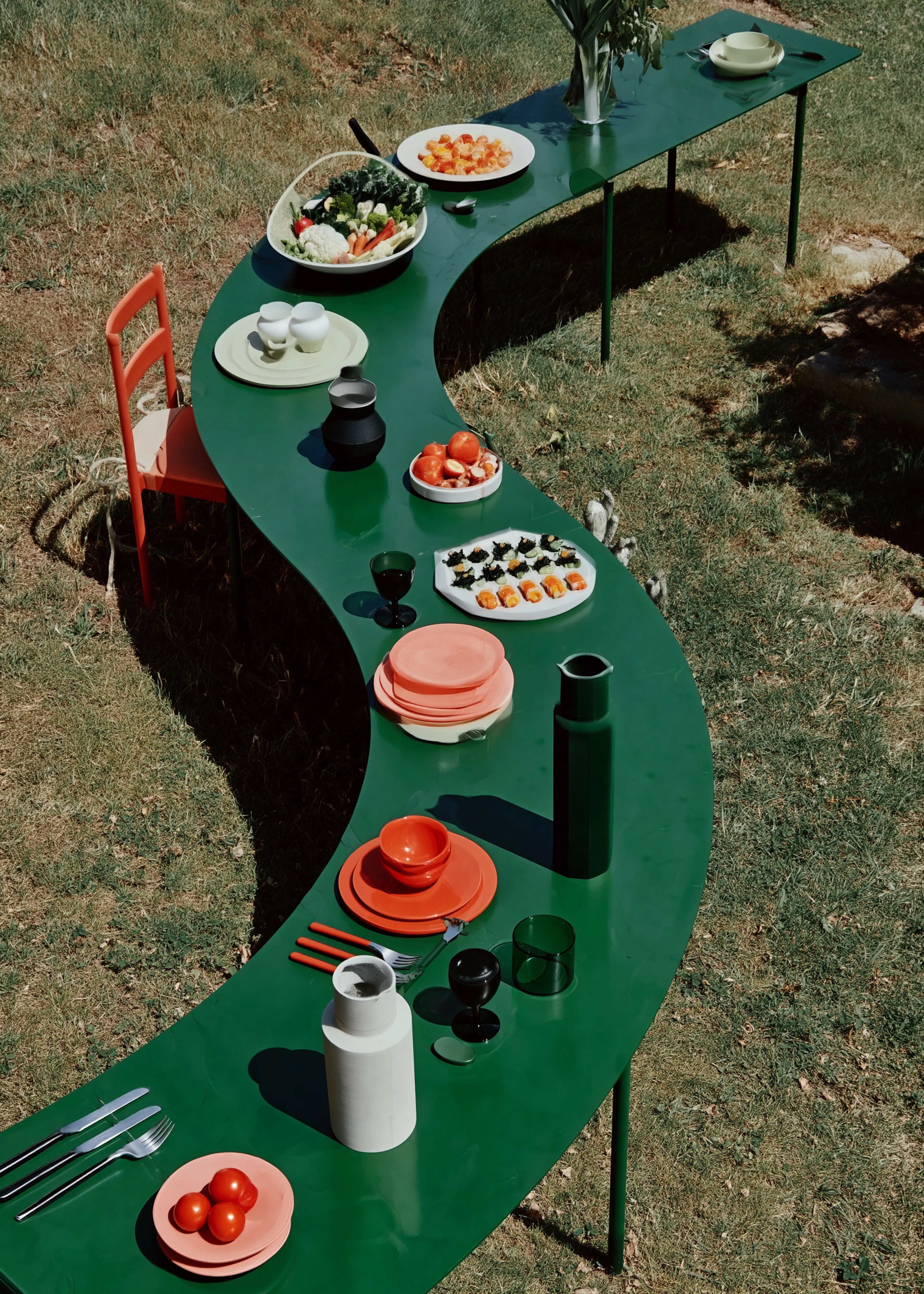 table en forme de S