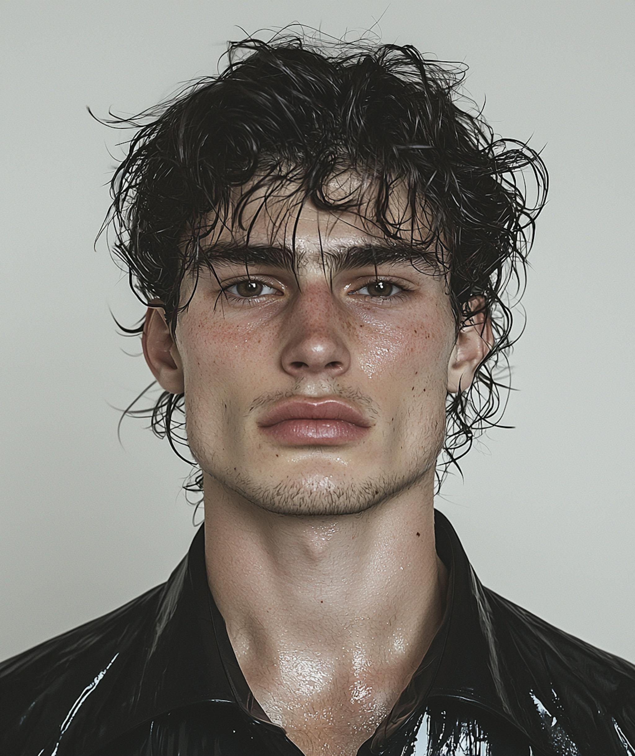 polaroid photo of a young man