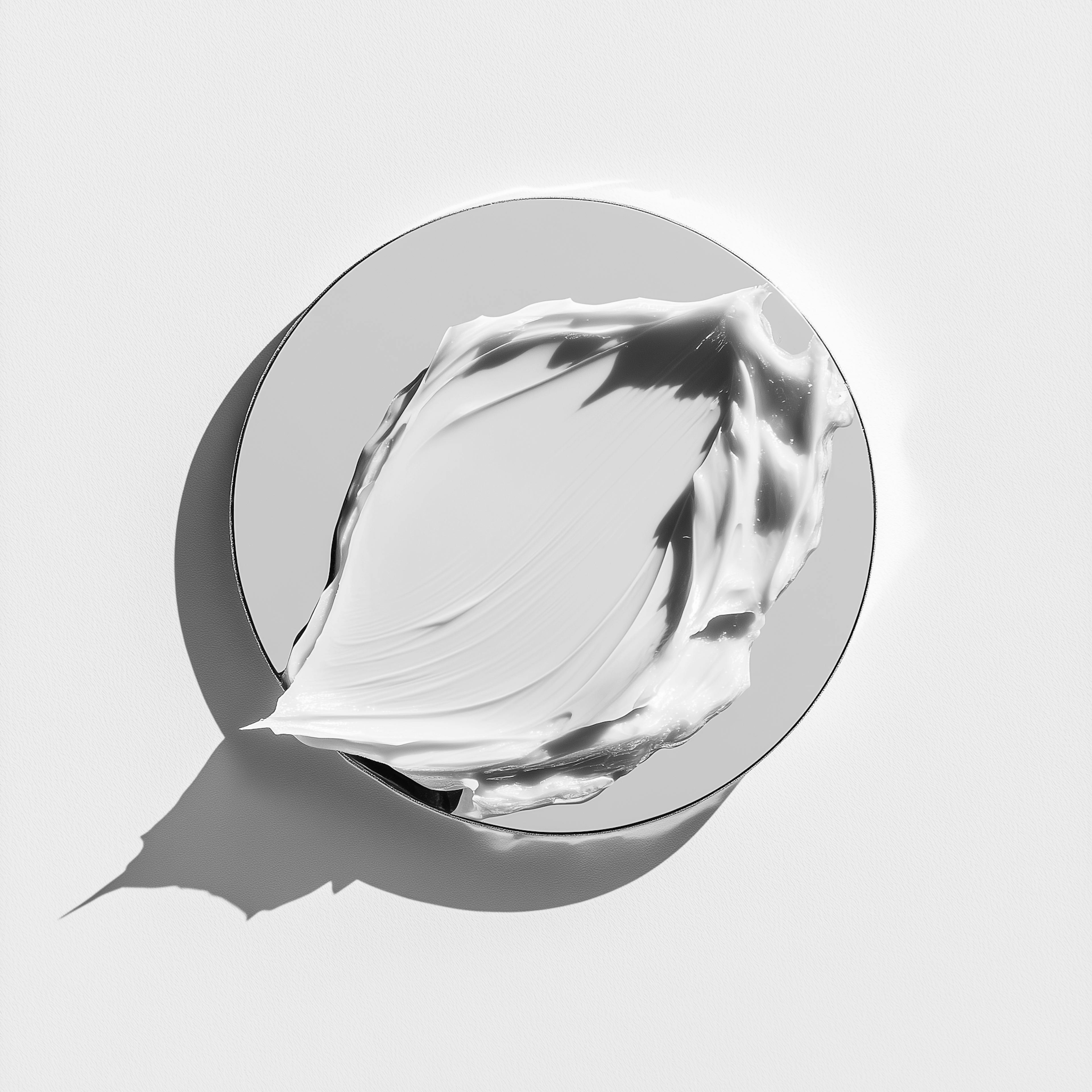 top shot of a white cream