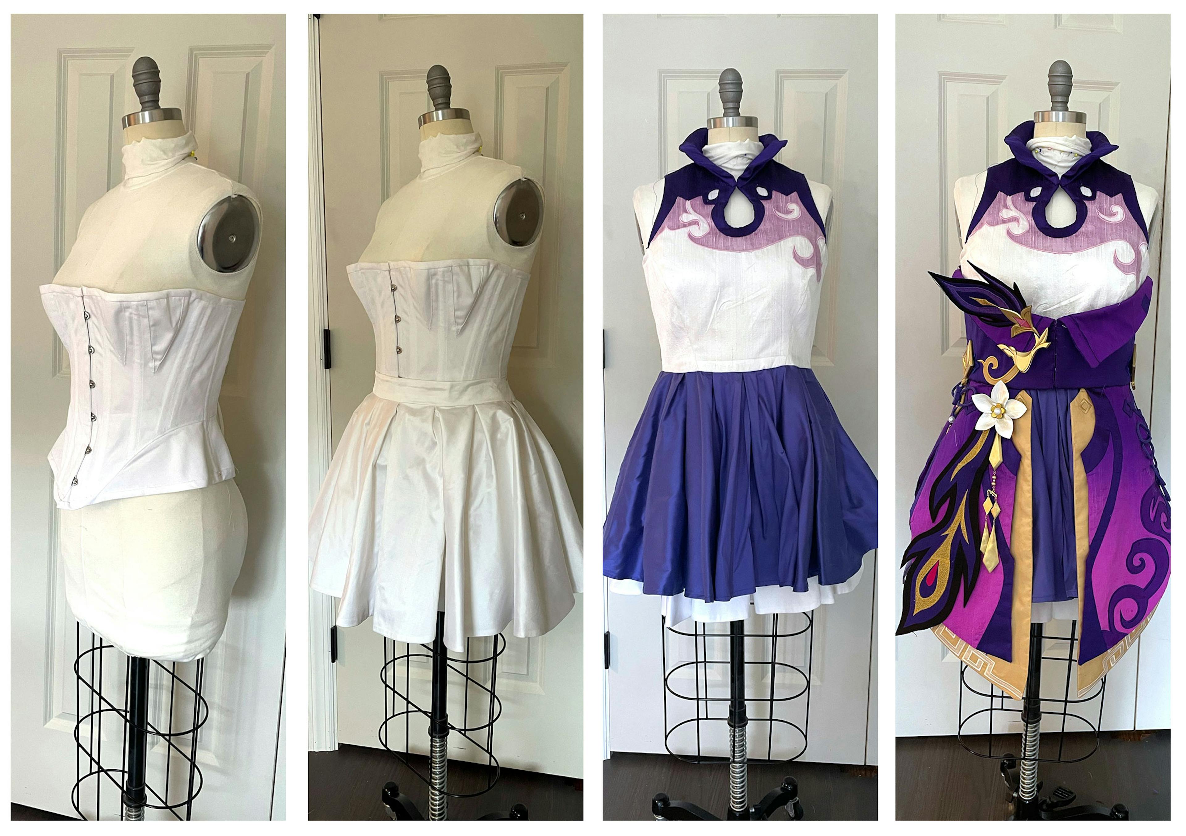 Keqing cosplay construction details layers