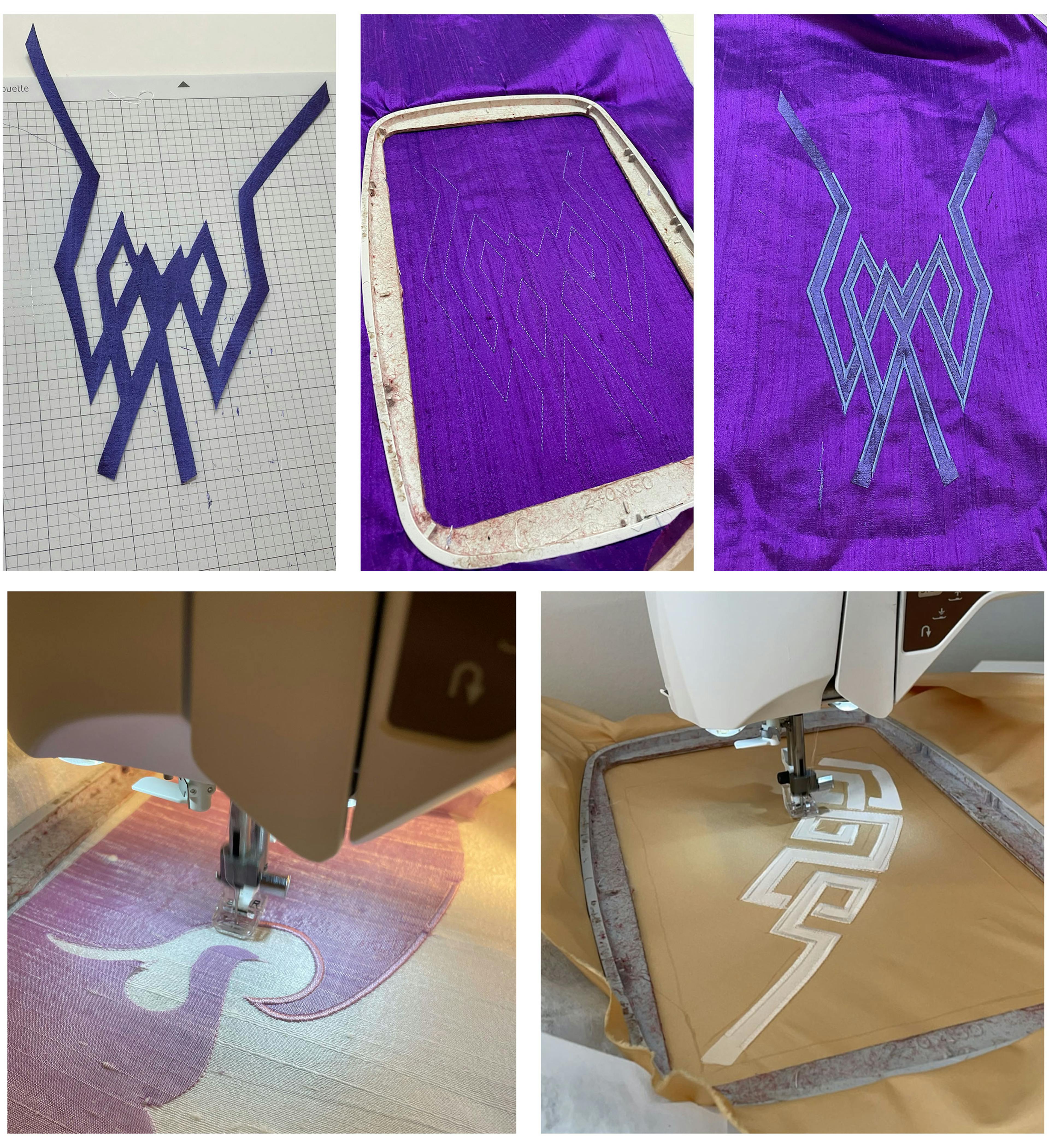 Keqing cosplay construction details embroidery