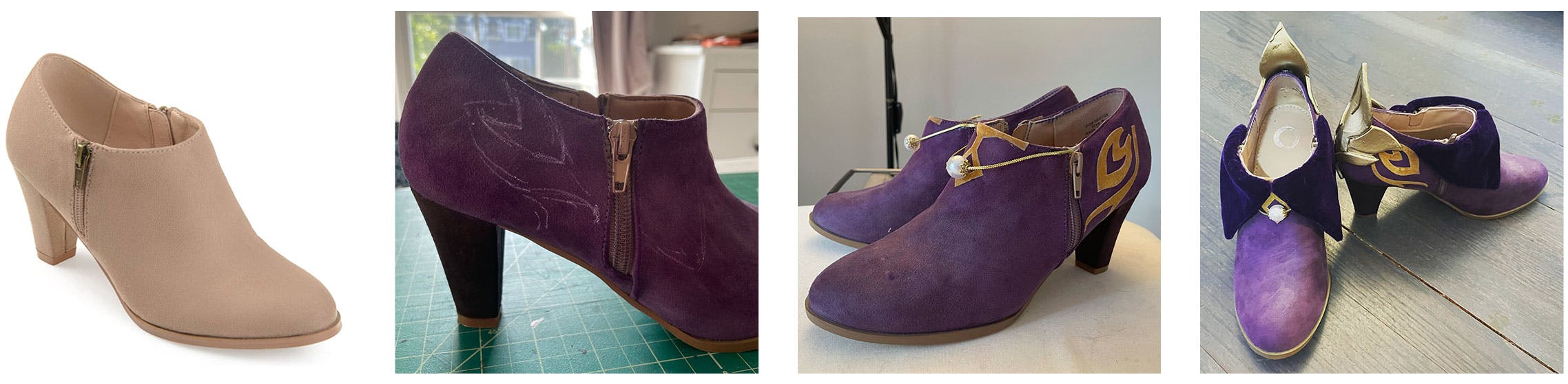 Keqing cosplay construction details shoes