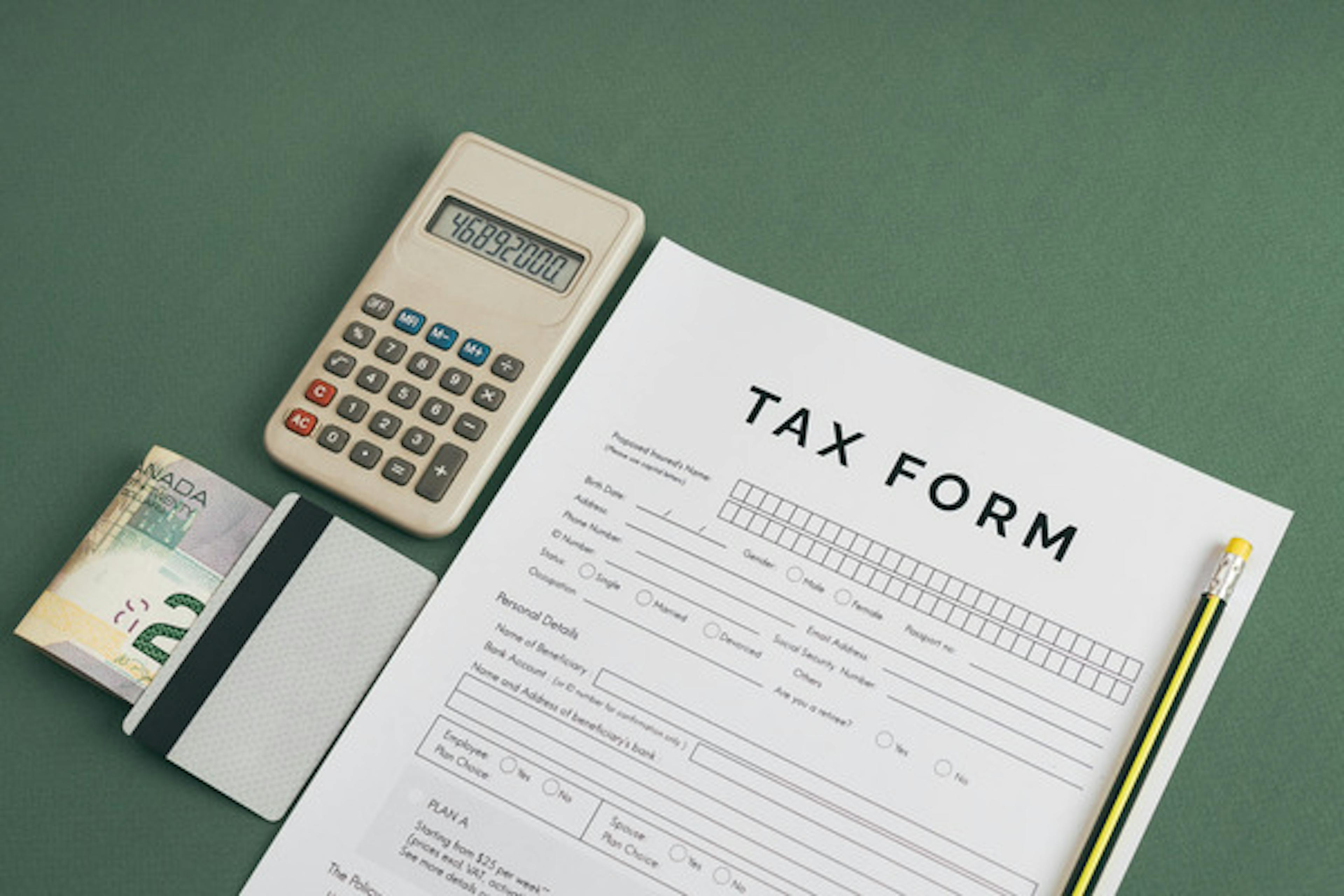Picture of a tax form