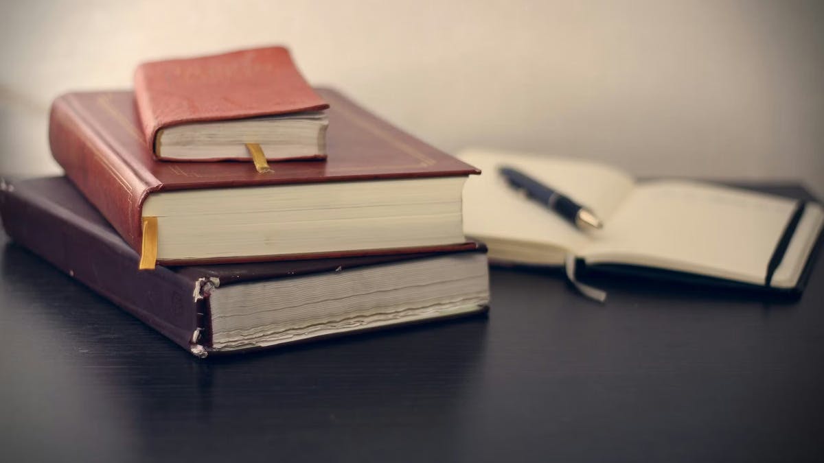 A picture of a stack of books