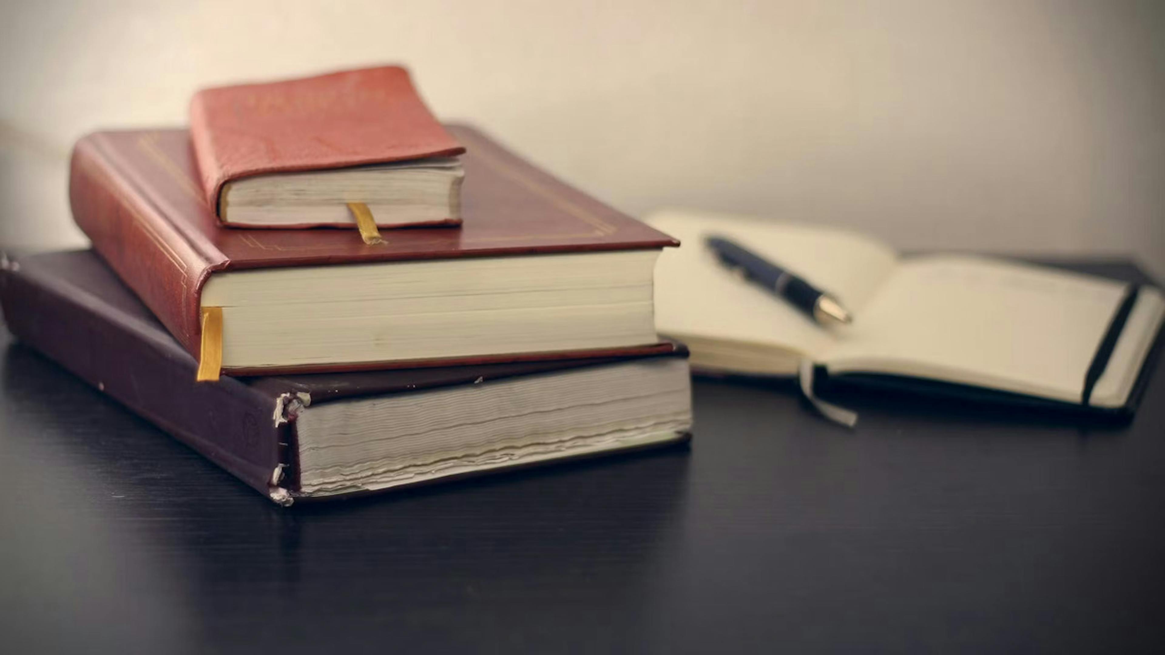 A picture of a stack of books