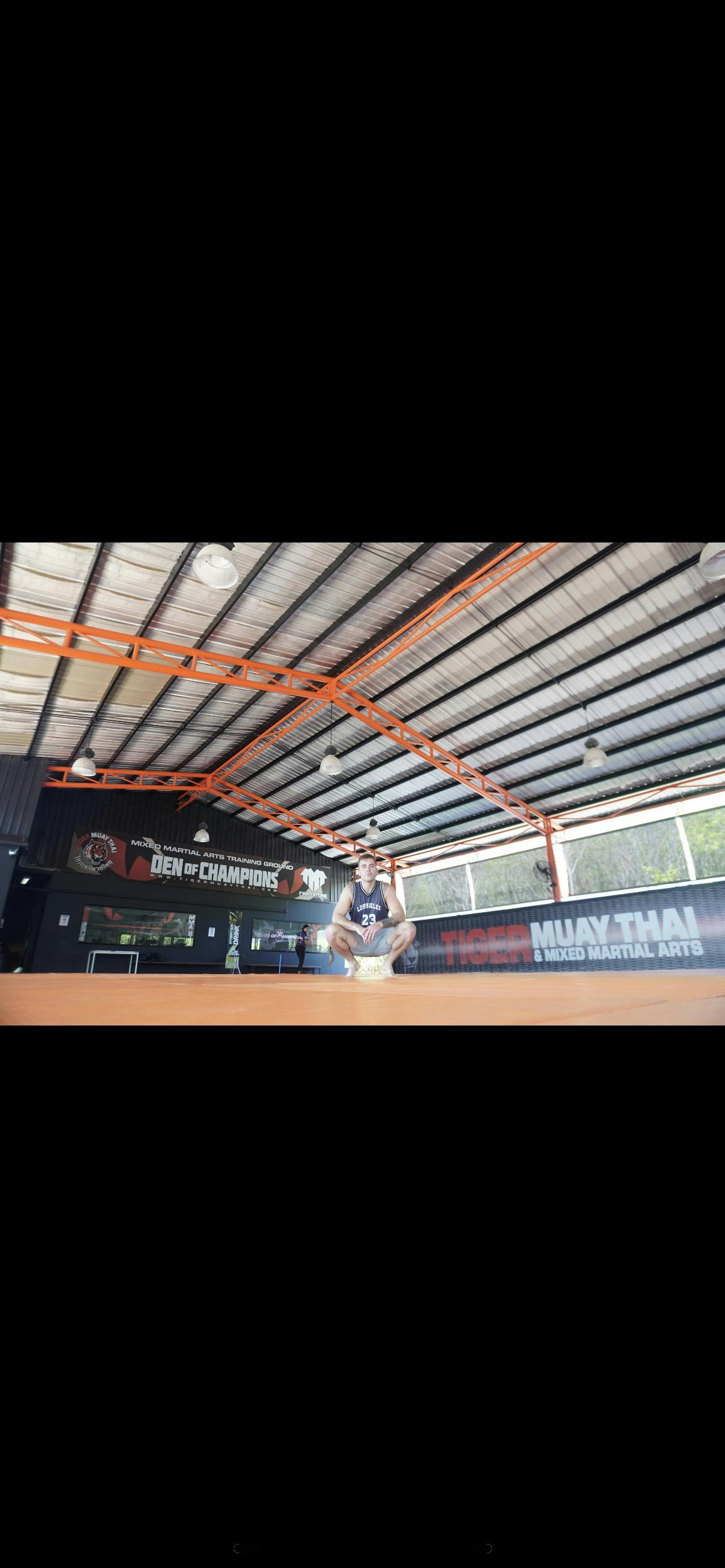 Damien at Tiger Muay Thai gym in Phuket, Thailand.