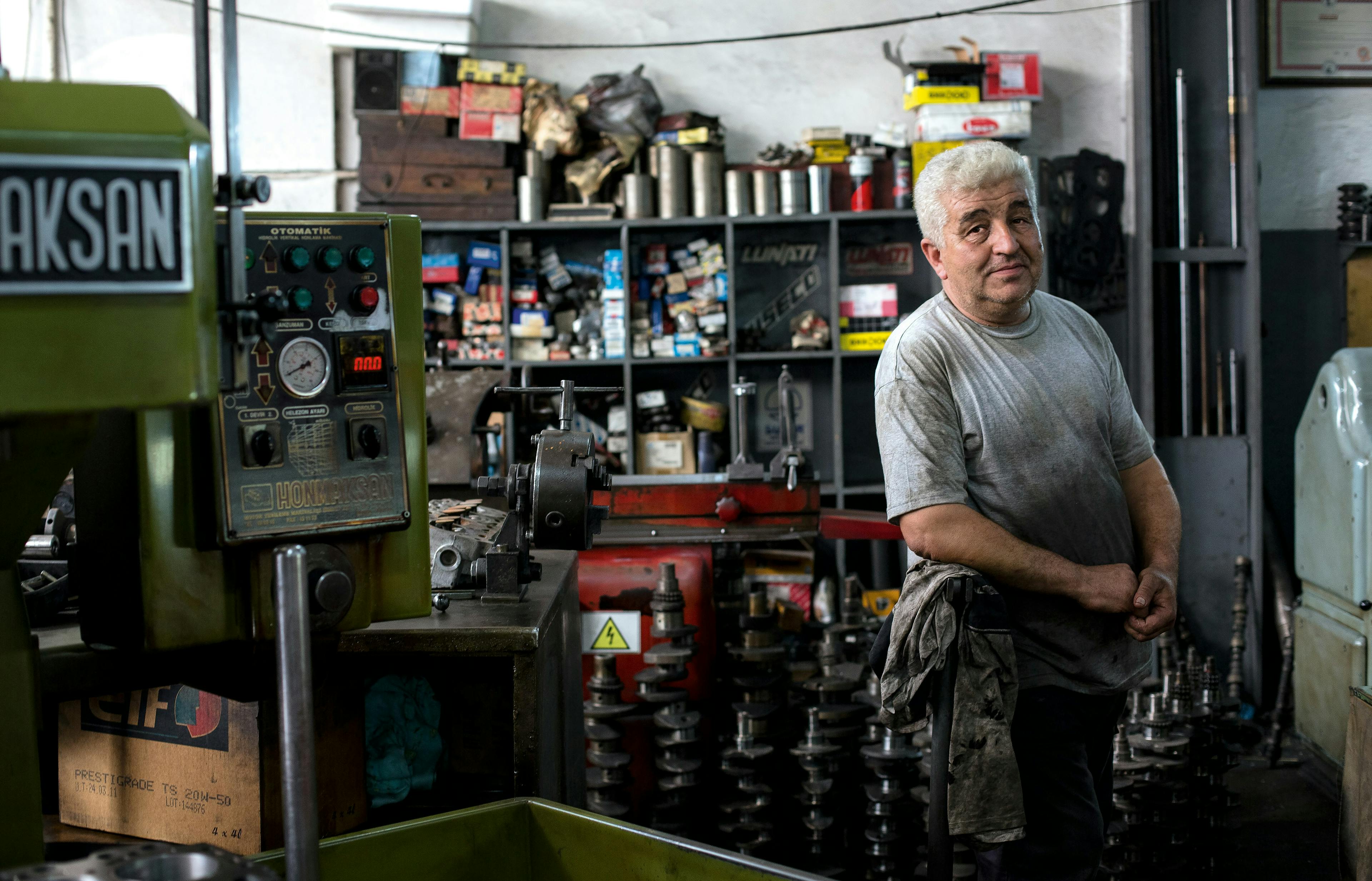 A man in a workshop
