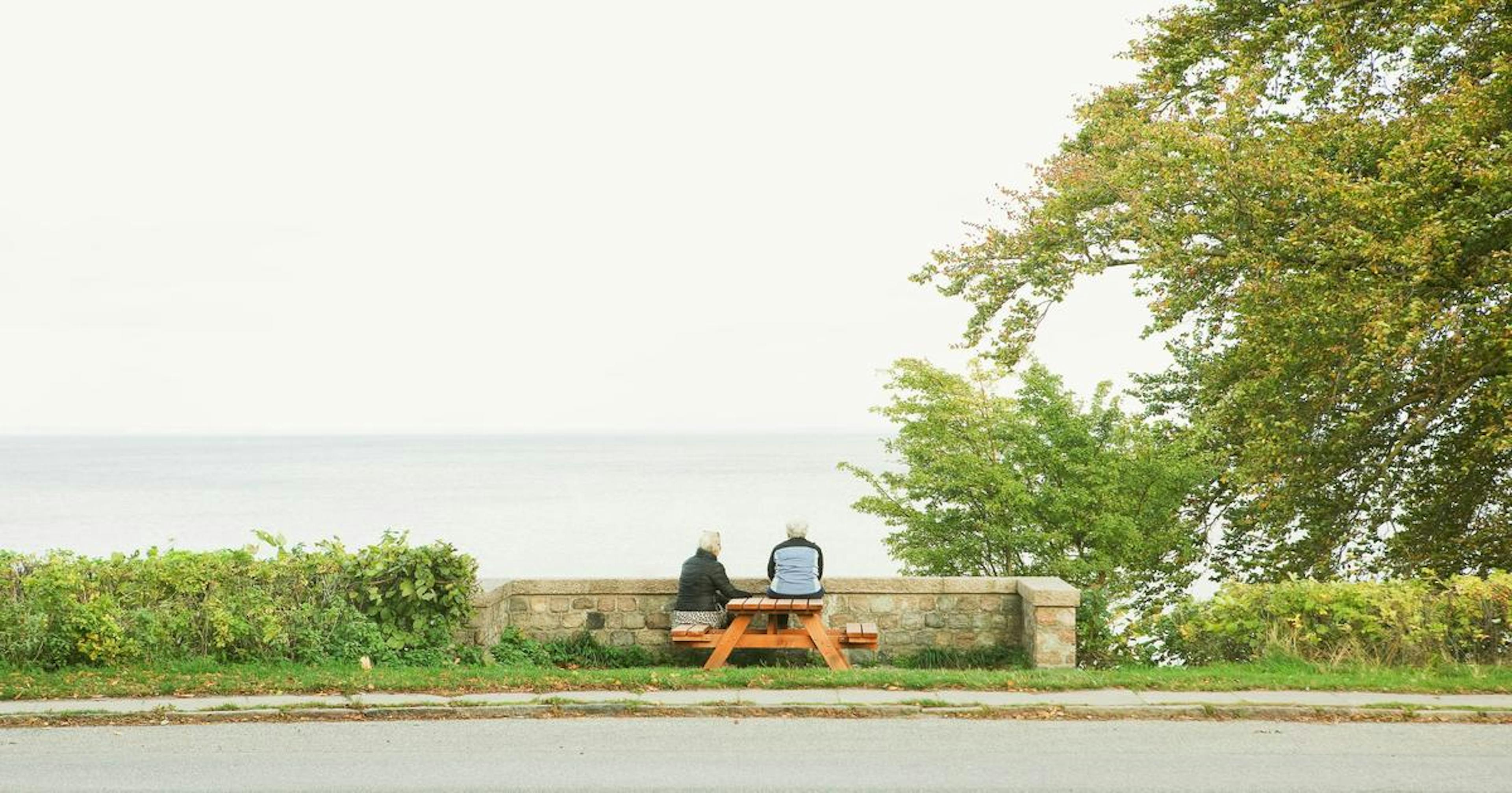 Elderly Couple on a bench