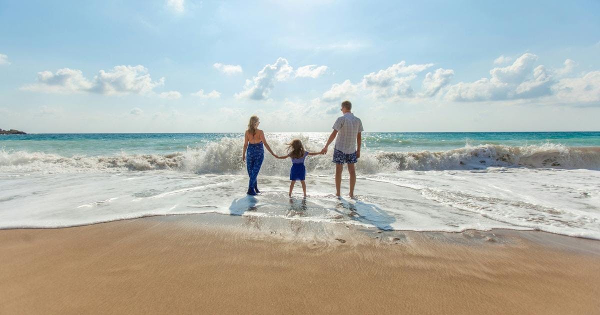 Picture of family at the beach