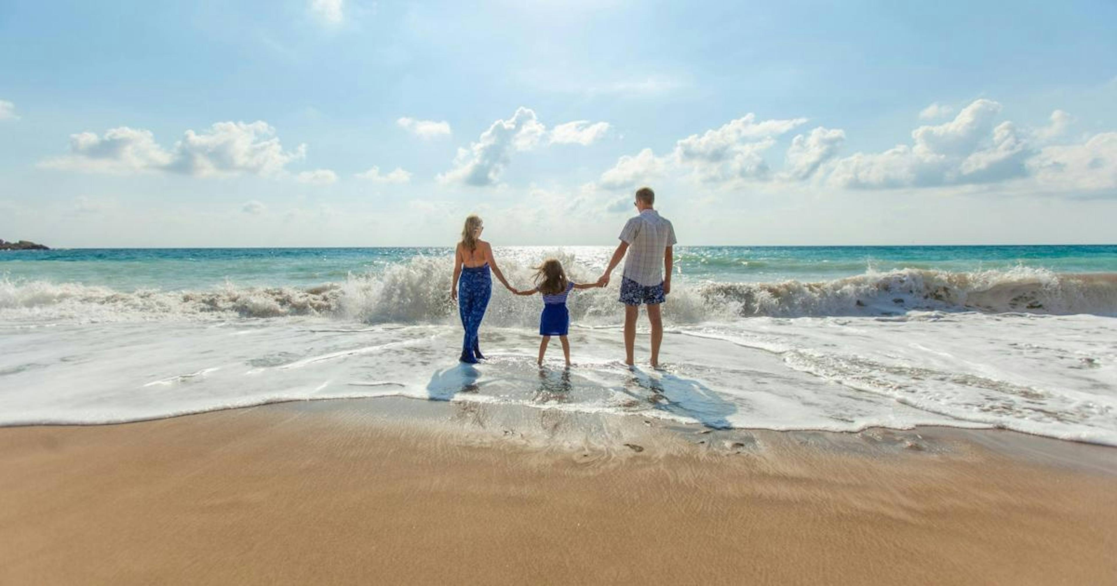 Picture of family at the beach