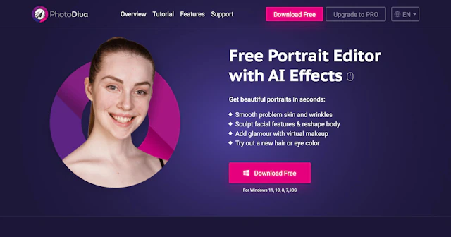 PhotoDiva - AI Tool Logo & Interface Preview