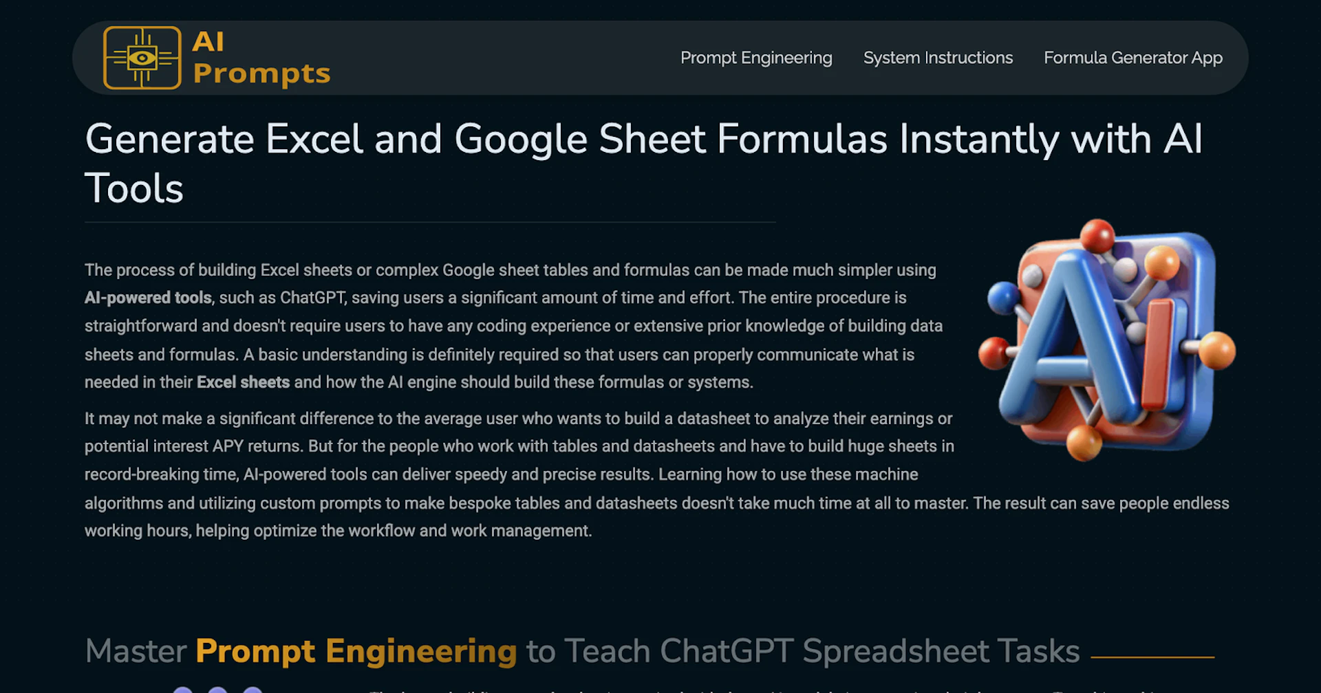 Formula Generator - AI Tool Features, UI & Interface Overview