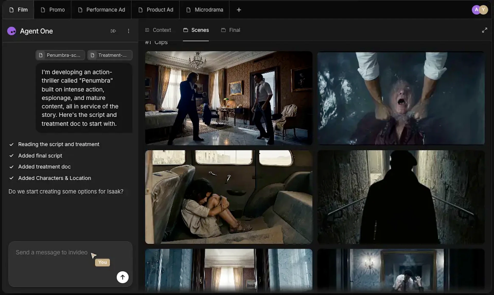 Invideo Agent - AI Tool Features, UI & Interface Overview