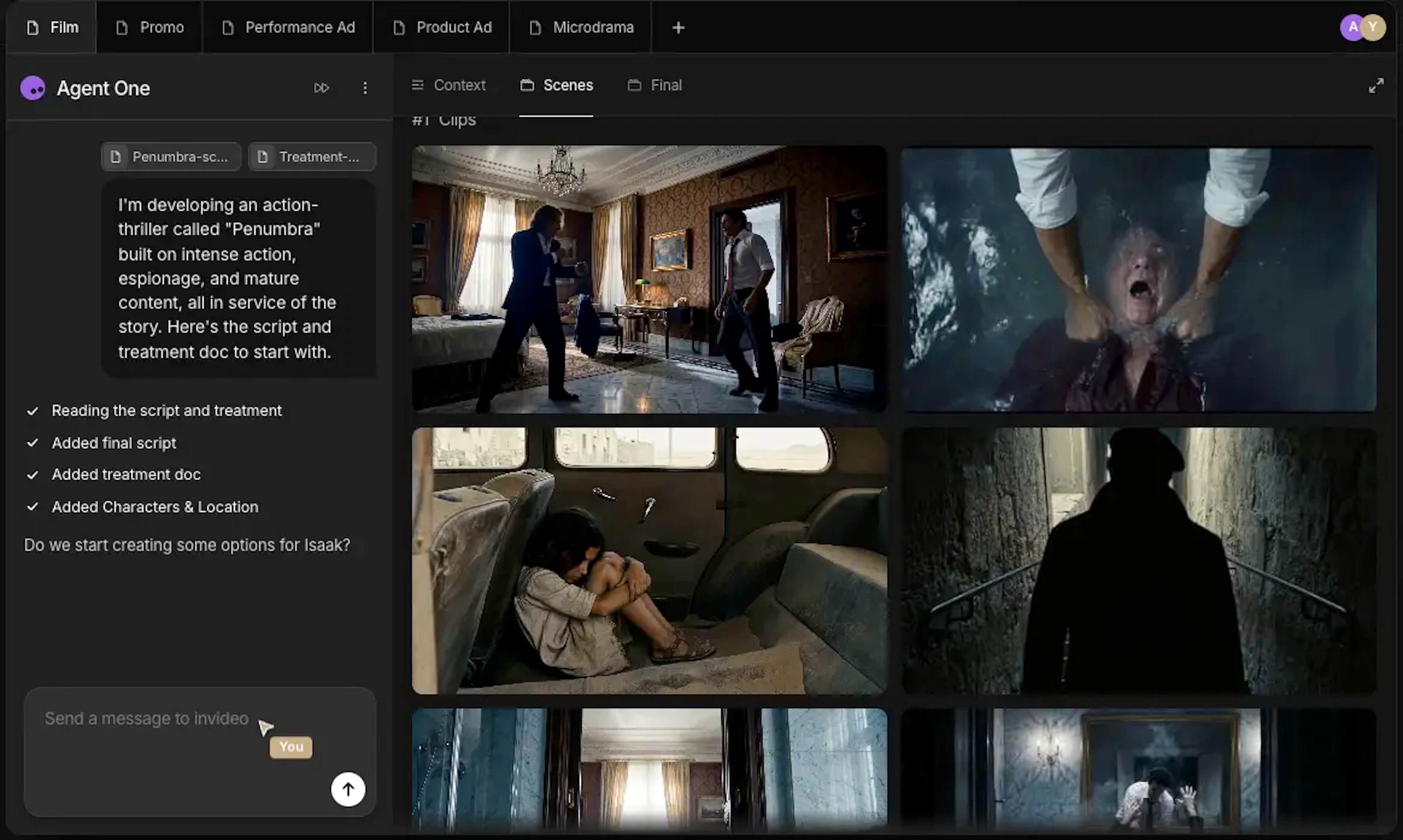 Invideo Agent - AI Tool Features, UI & Interface Overview