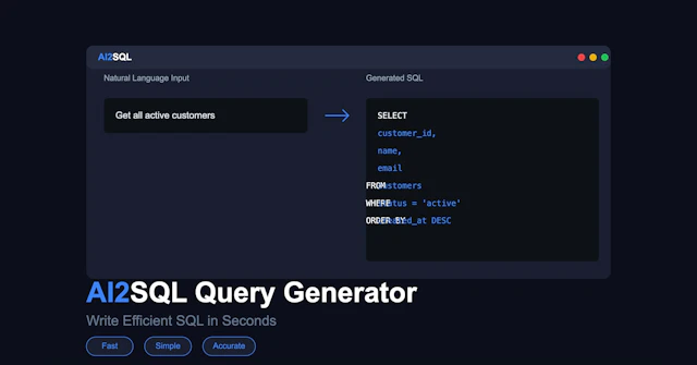 AI2sql - AI Tool Logo & Interface Preview