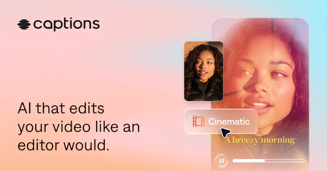 Captions - AI Tool Logo & Interface Preview