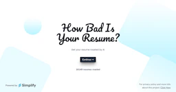 RoastMyResu.me - AI Tool Profile and Logo Preview