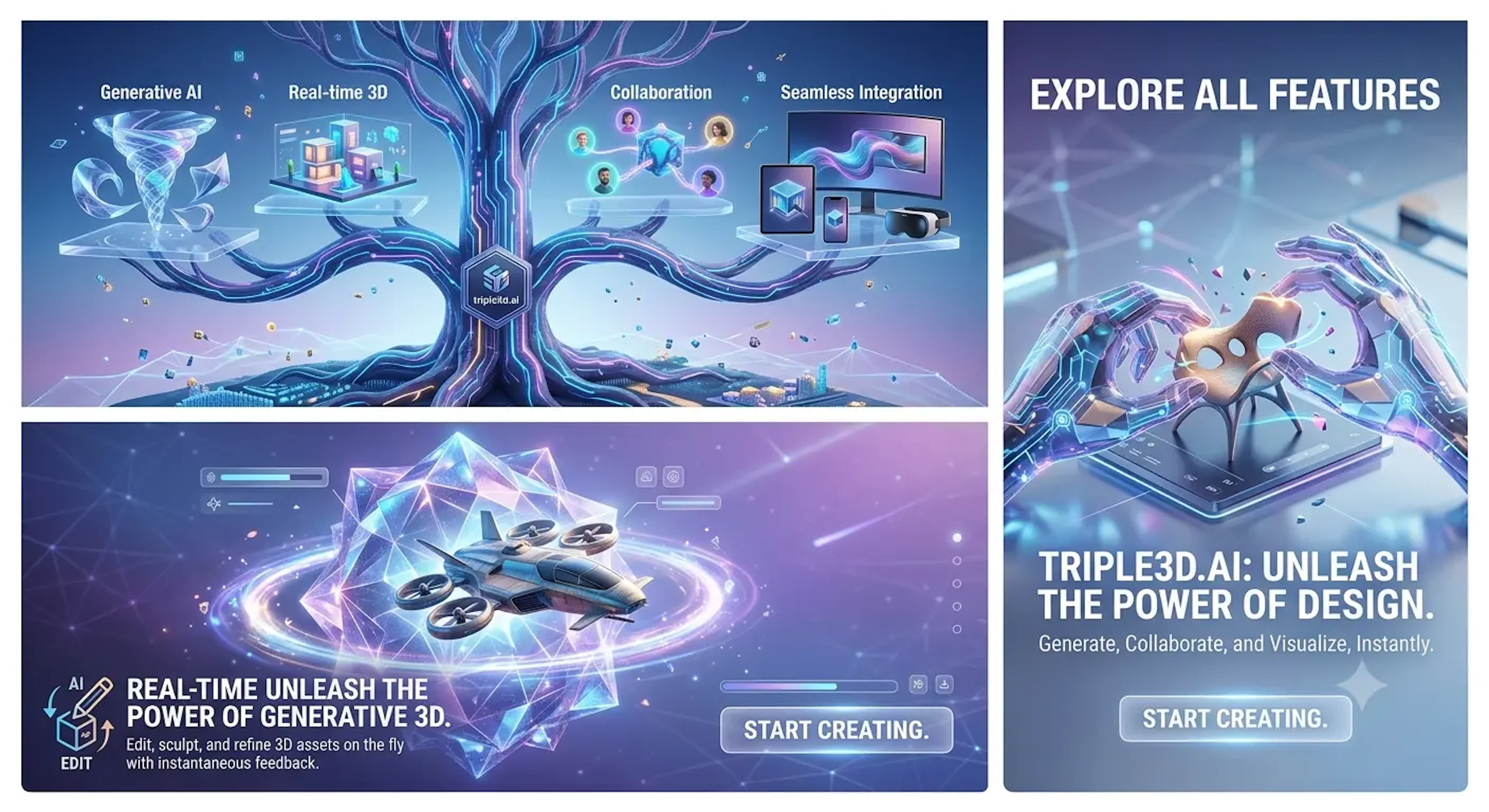 Triple 3D - AI Tool Features, UI & Interface Overview