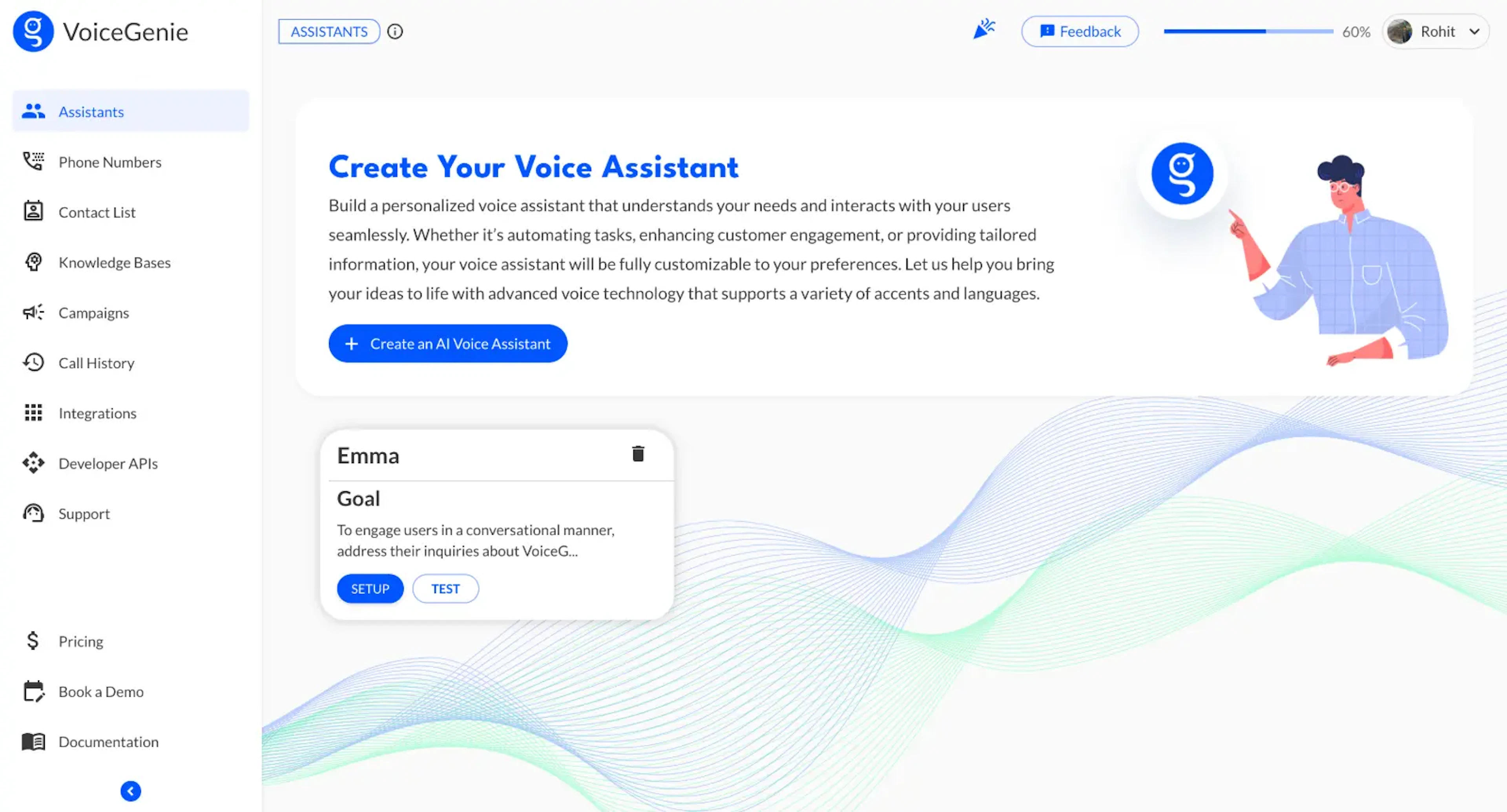 VoiceGenie - AI Tool Features, UI & Interface Overview