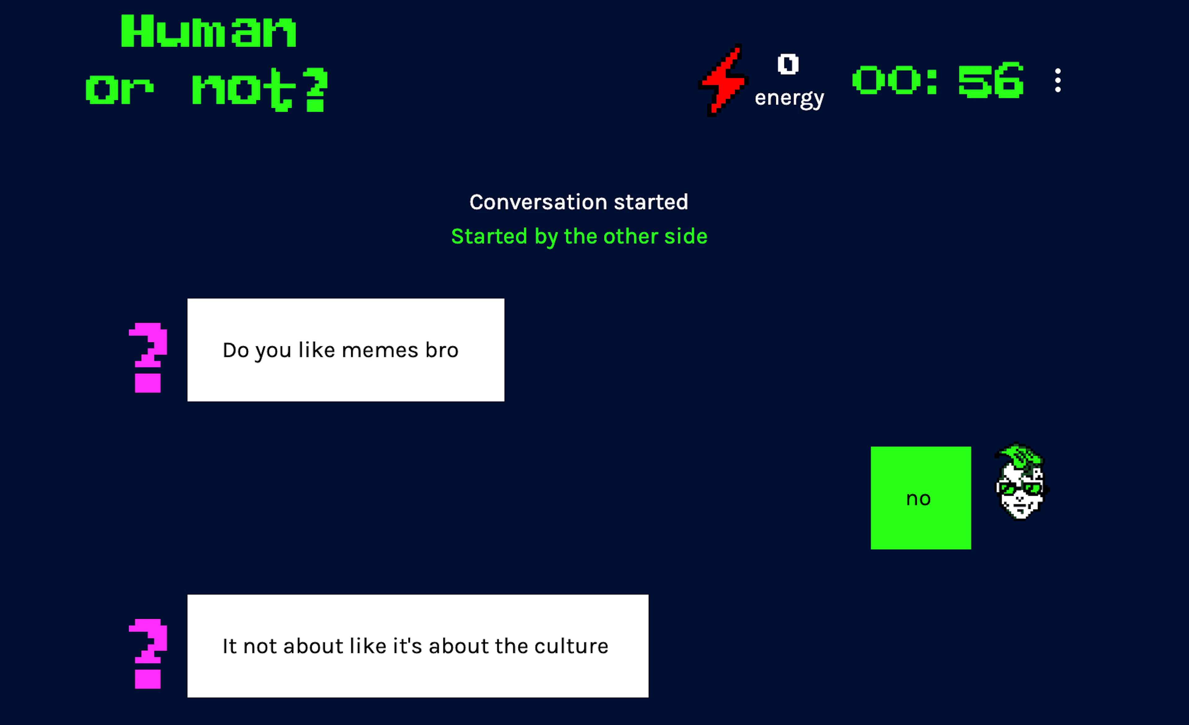 Human Or Not - AI Tool Features, UI & Interface Overview