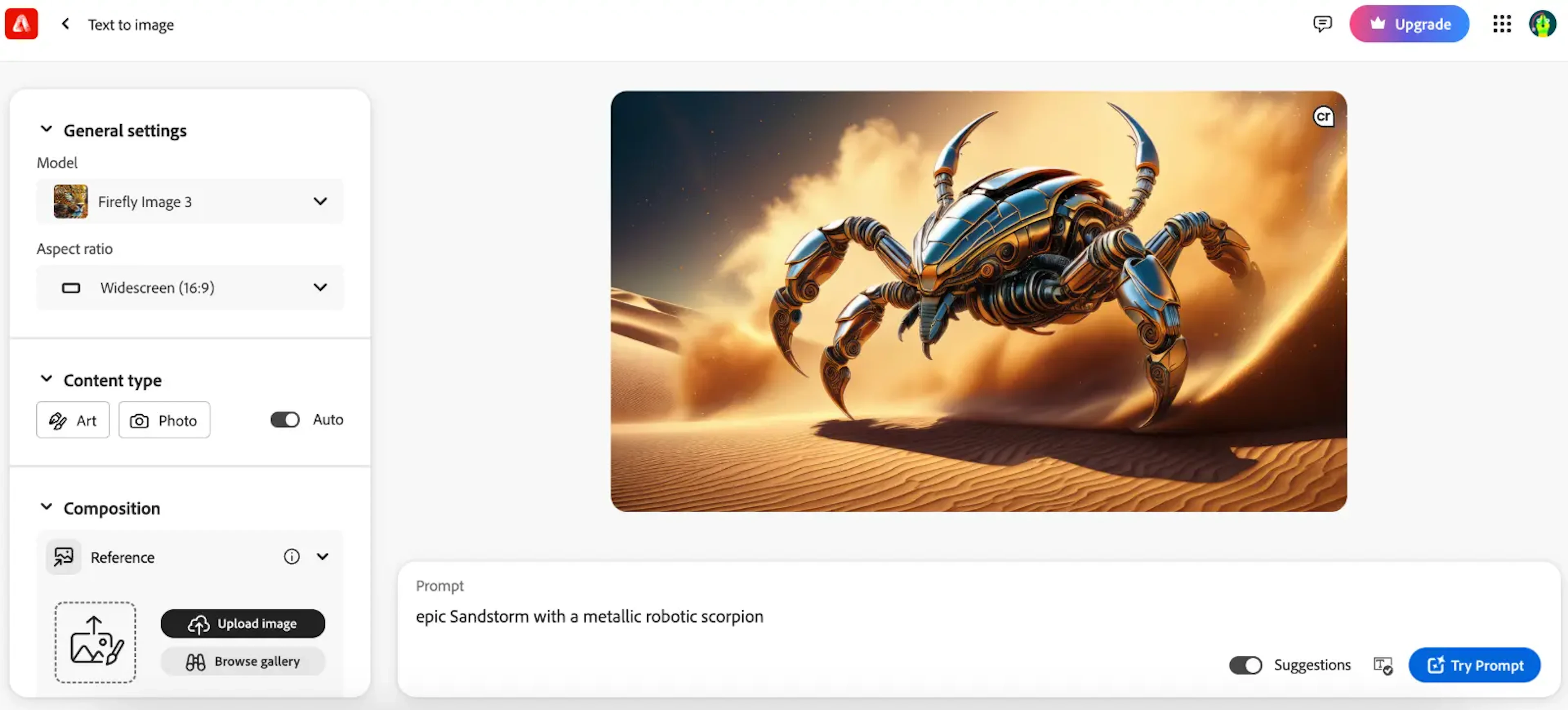 Adobe Firefly - AI Tool Features, UI & Interface Overview