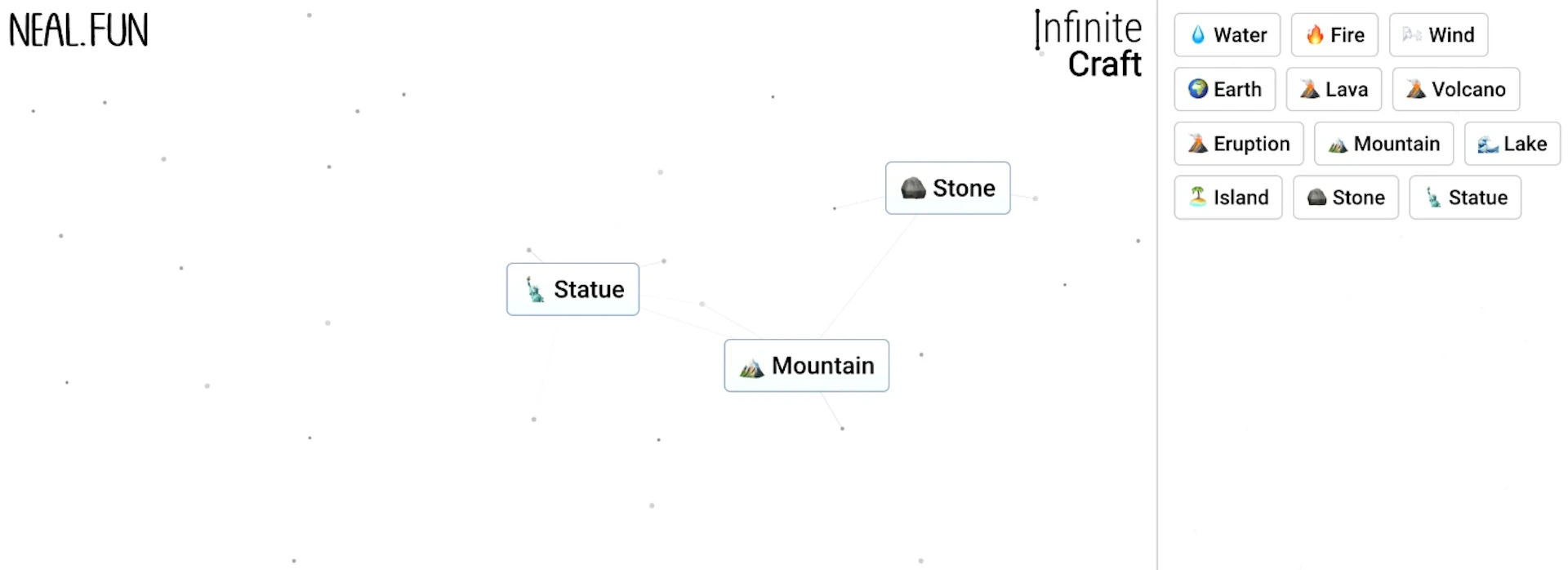 Infinite Craft - AI Tool Features, UI & Interface Overview