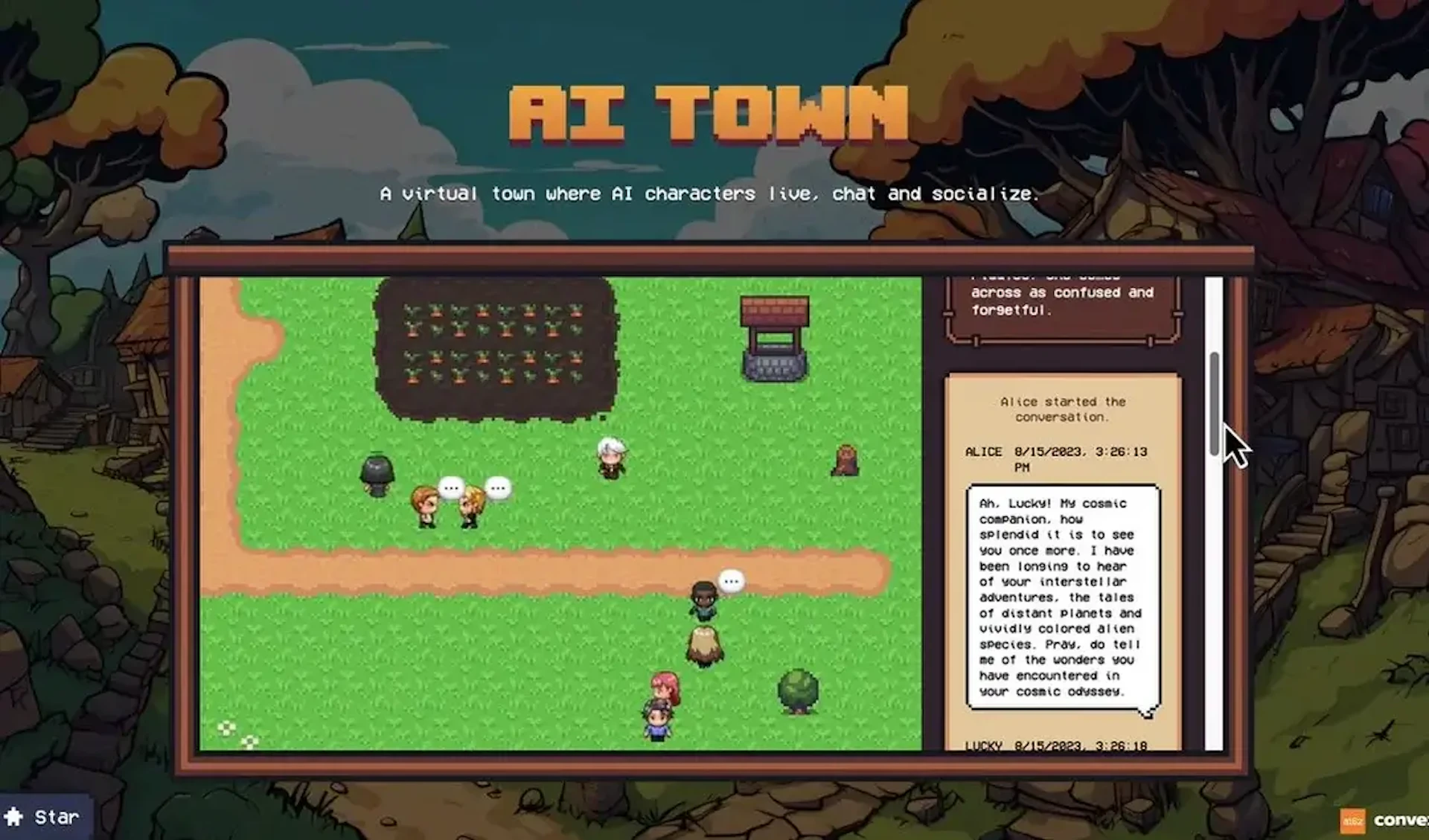 AI Town - AI Tool Features, UI & Interface Overview