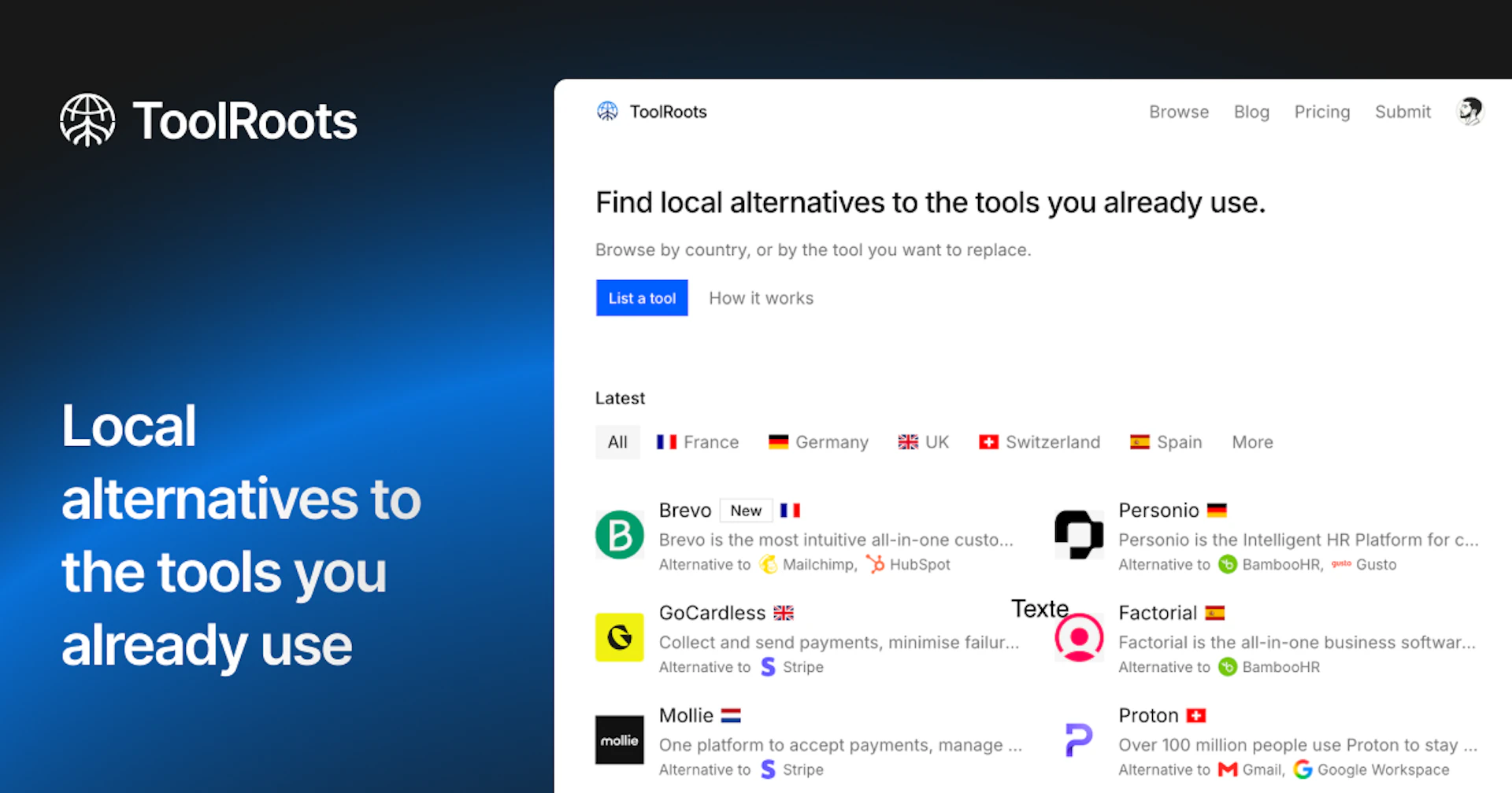 ToolRoots - AI Tool Features, UI & Interface Overview