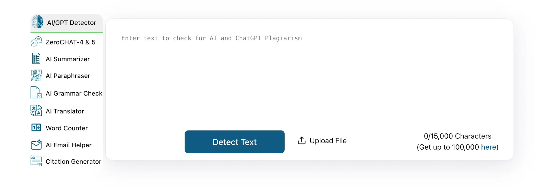 ZeroGPT - AI Tool Features, UI & Interface Overview