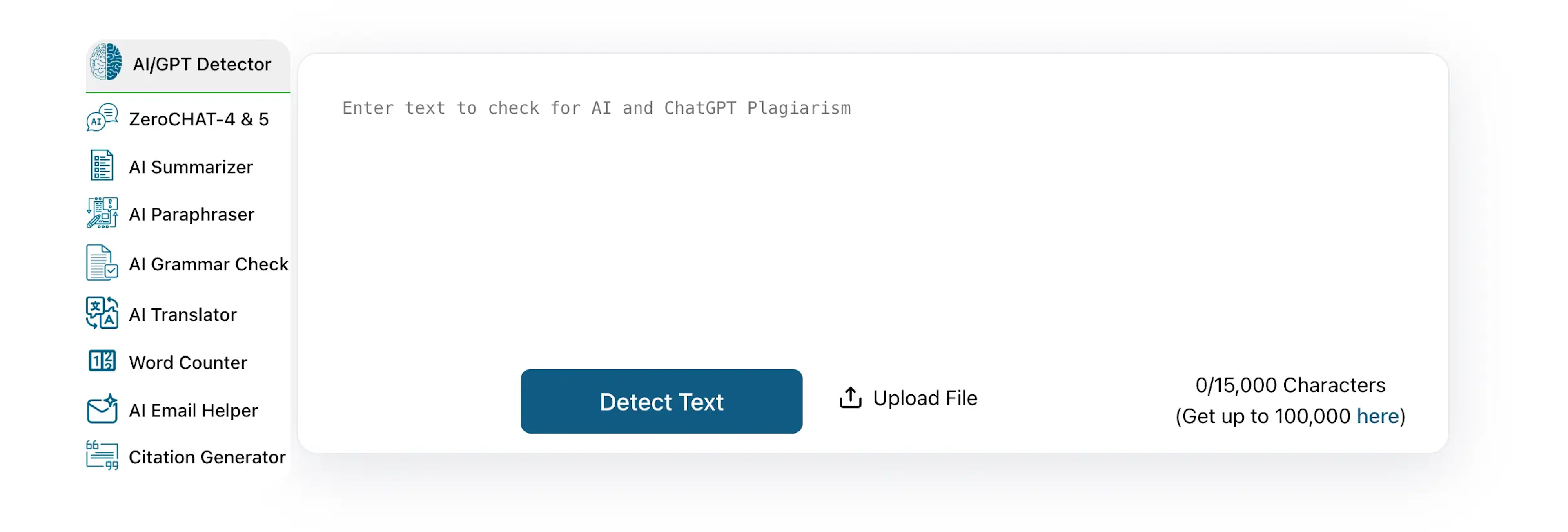 ZeroGPT - AI Tool Features, UI & Interface Overview