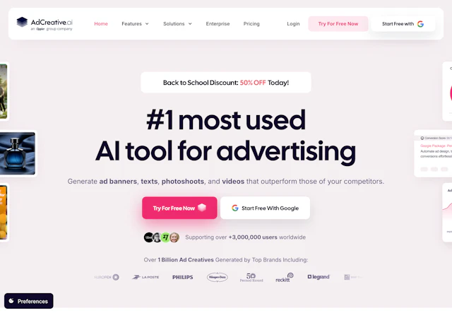 AdCreative.ai - AI Tool Logo & Interface