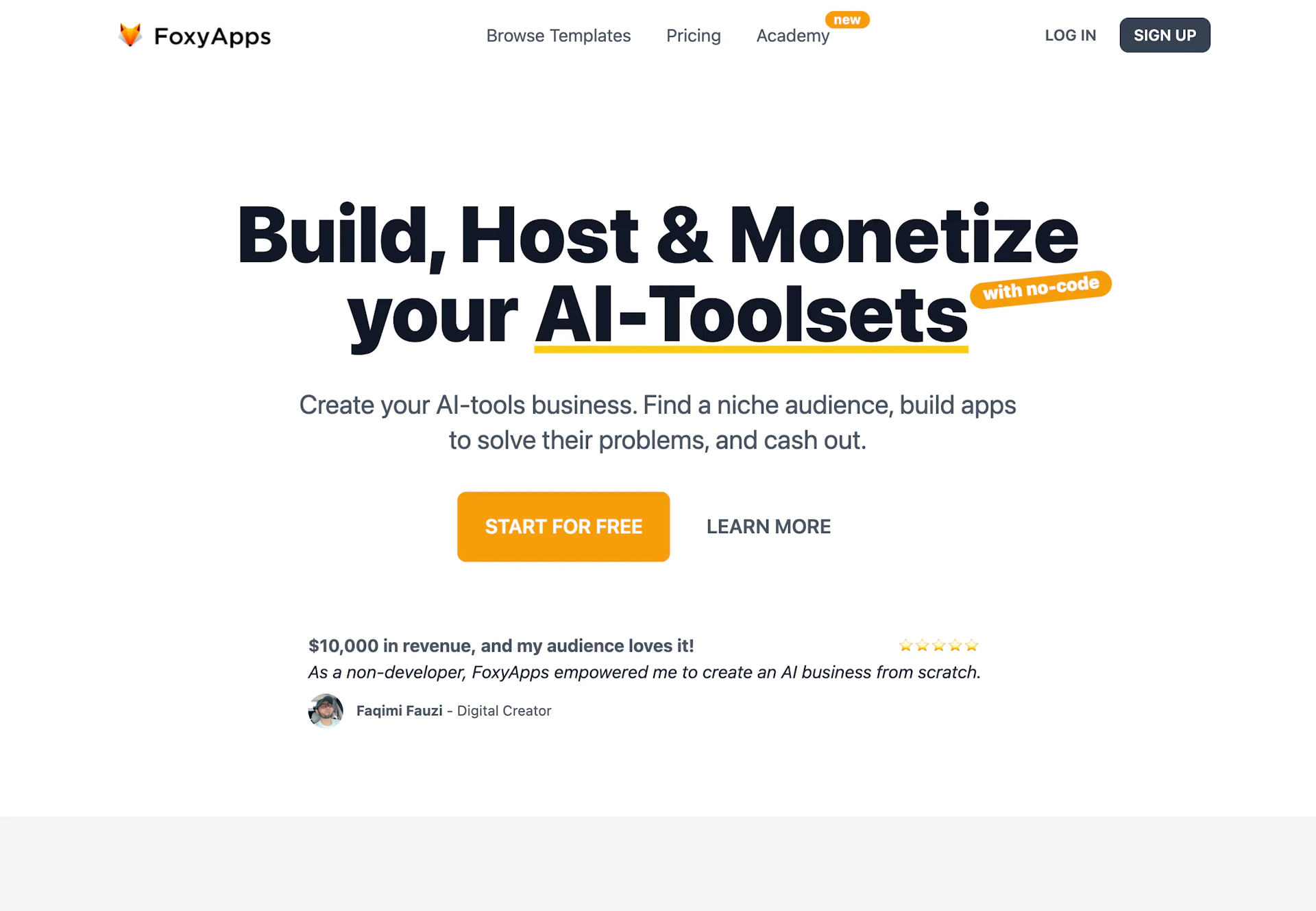 FoxyApps - AI Tool Features, UI & Interface Overview