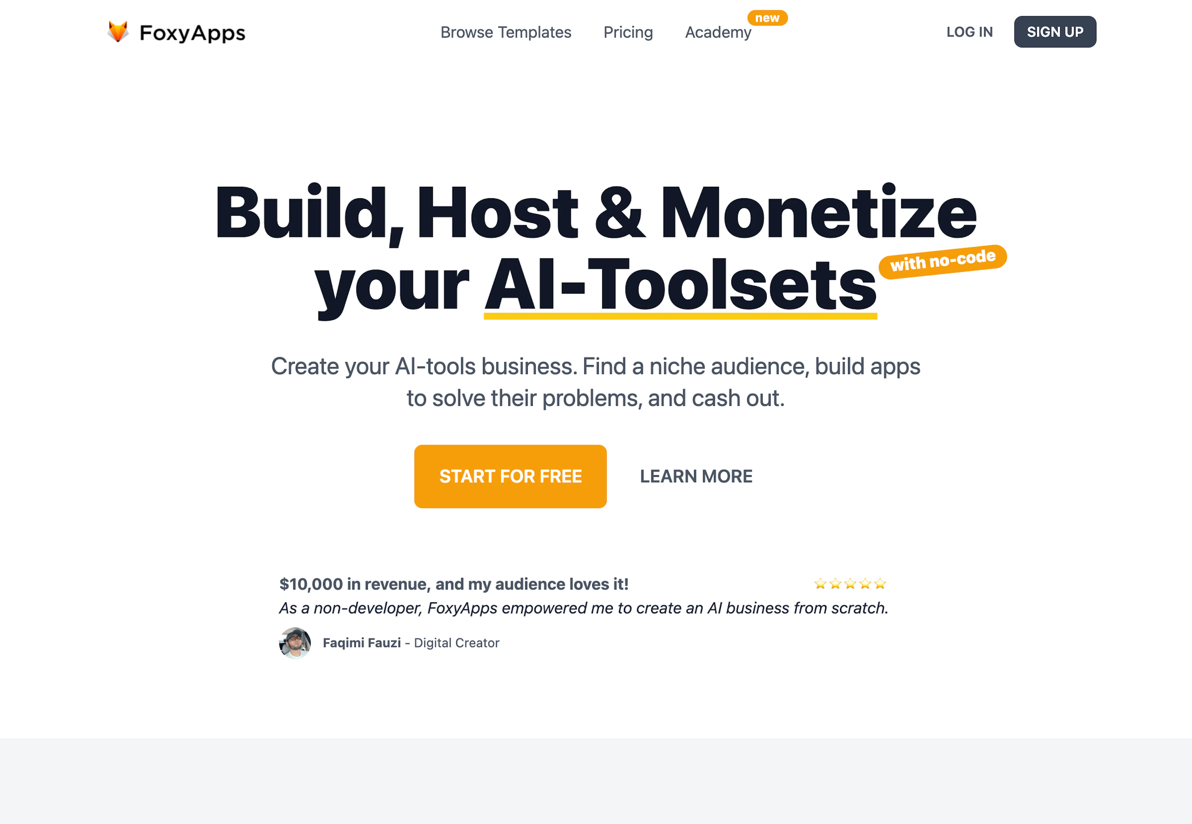 FoxyApps - AI Tool Features, UI & Interface Overview
