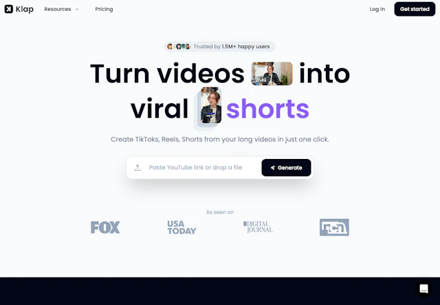 Klap - AI Tool Logo & Interface
