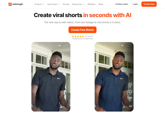 Submagic - AI Tool Logo & Interface