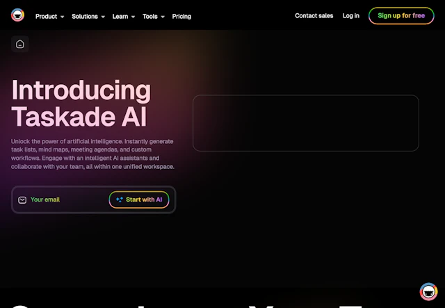 Taskade AI - AI Tool Logo & Interface