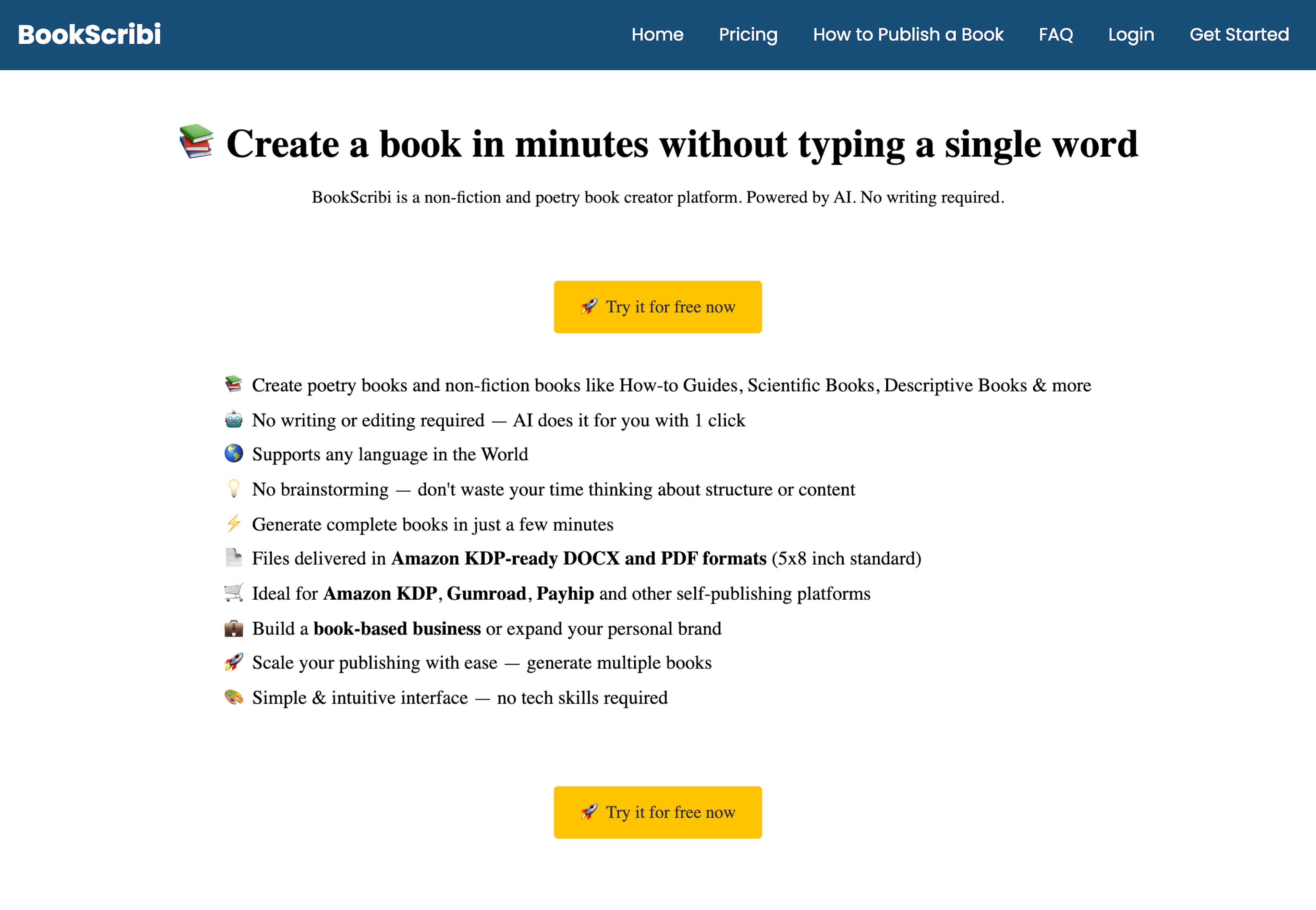 BookScribi - AI Tool Features, UI & Interface Overview
