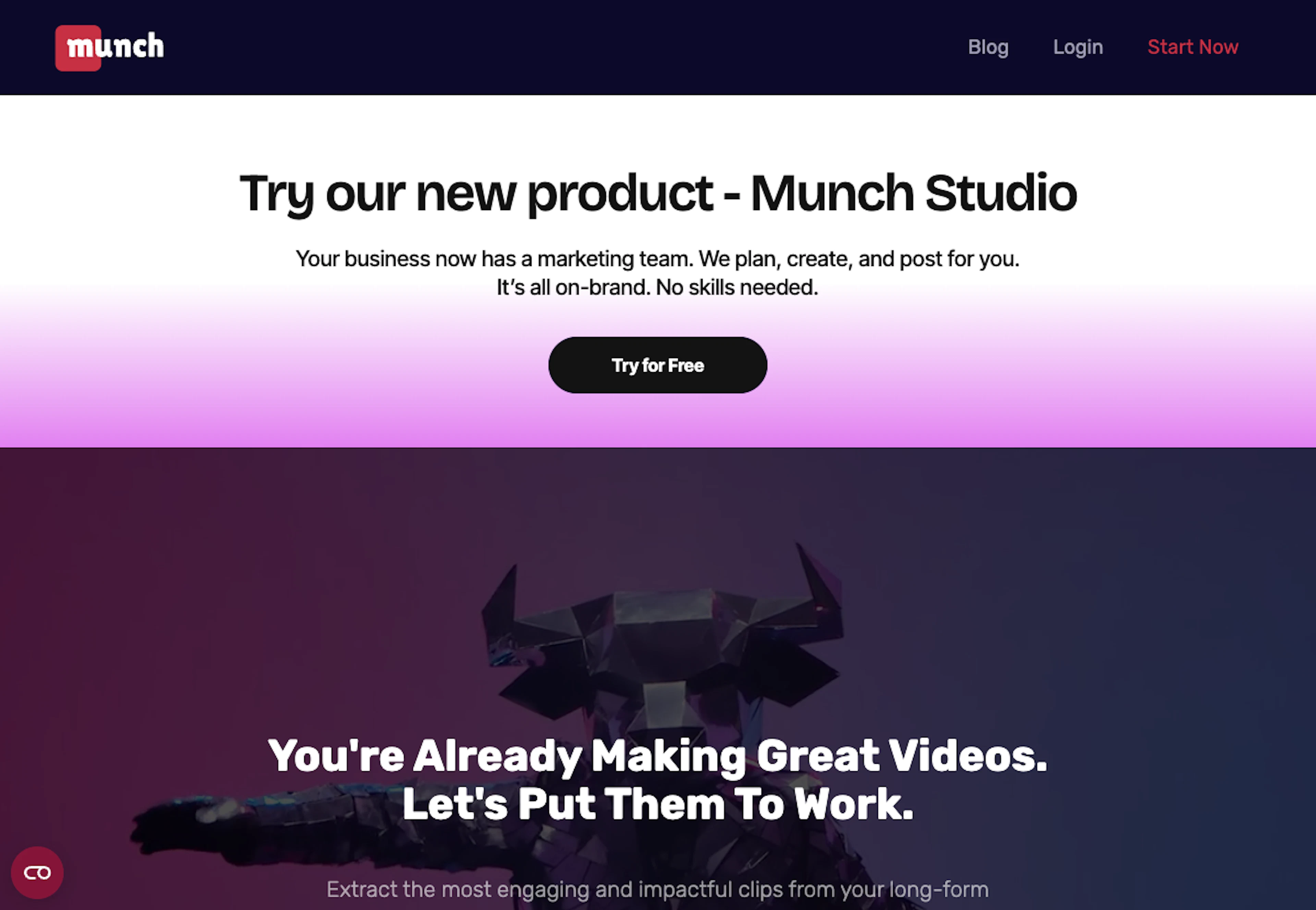 Munch - AI Tool Features, UI & Interface Overview