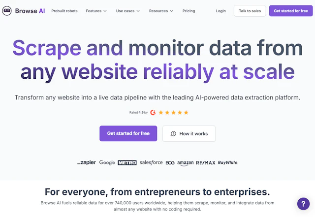 Browse AI - AI Tool Logo & Interface