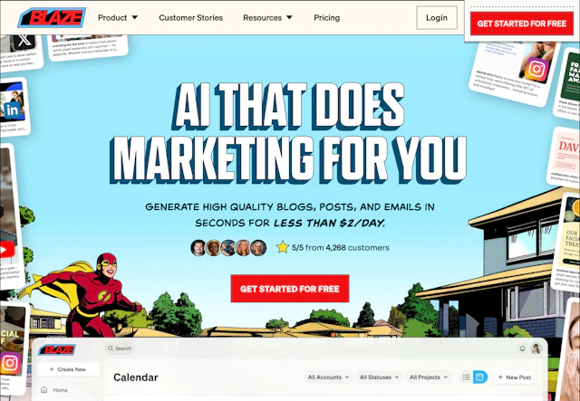 Blaze - AI Tool Logo & Interface