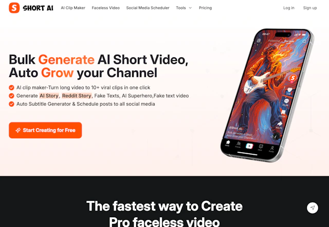 Short AI - AI Tool Logo & Interface