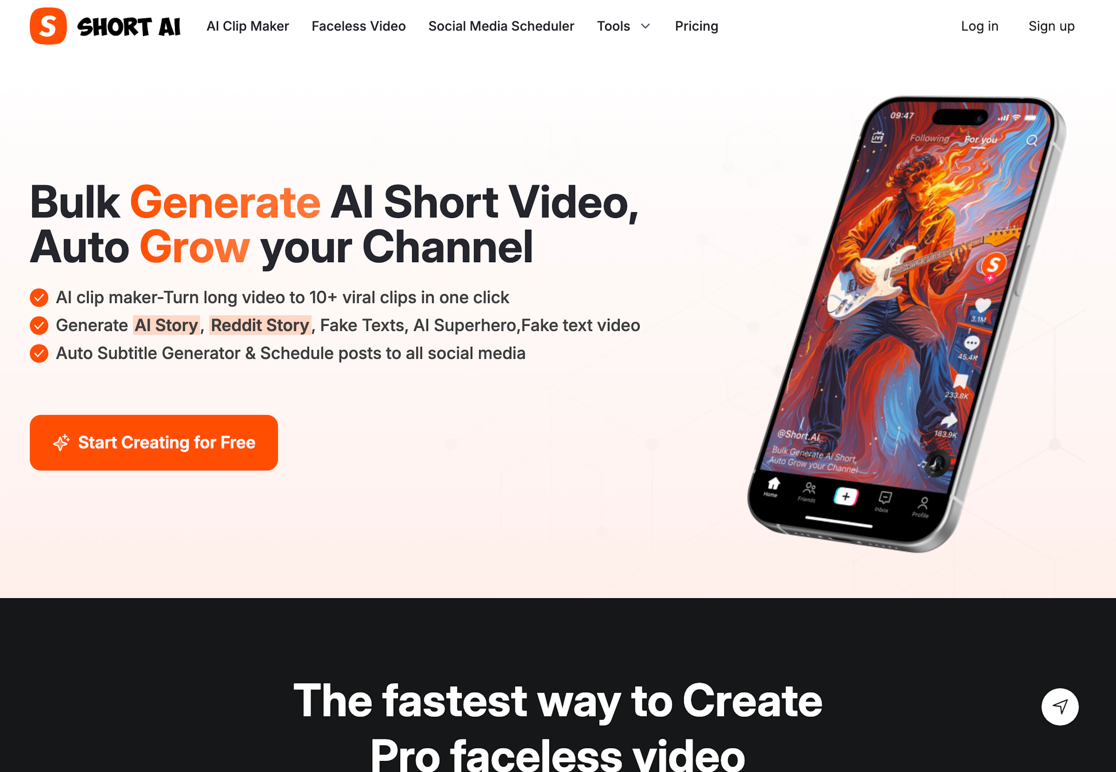 Short AI - AI Tool Features, UI & Interface Overview