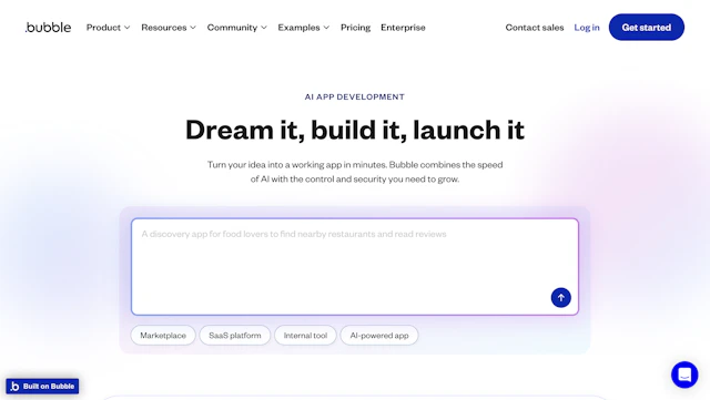 Bubble AI - AI Tool Logo & Interface