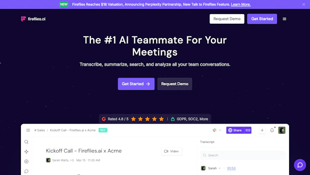 Fireflies - AI Tool Logo & Interface