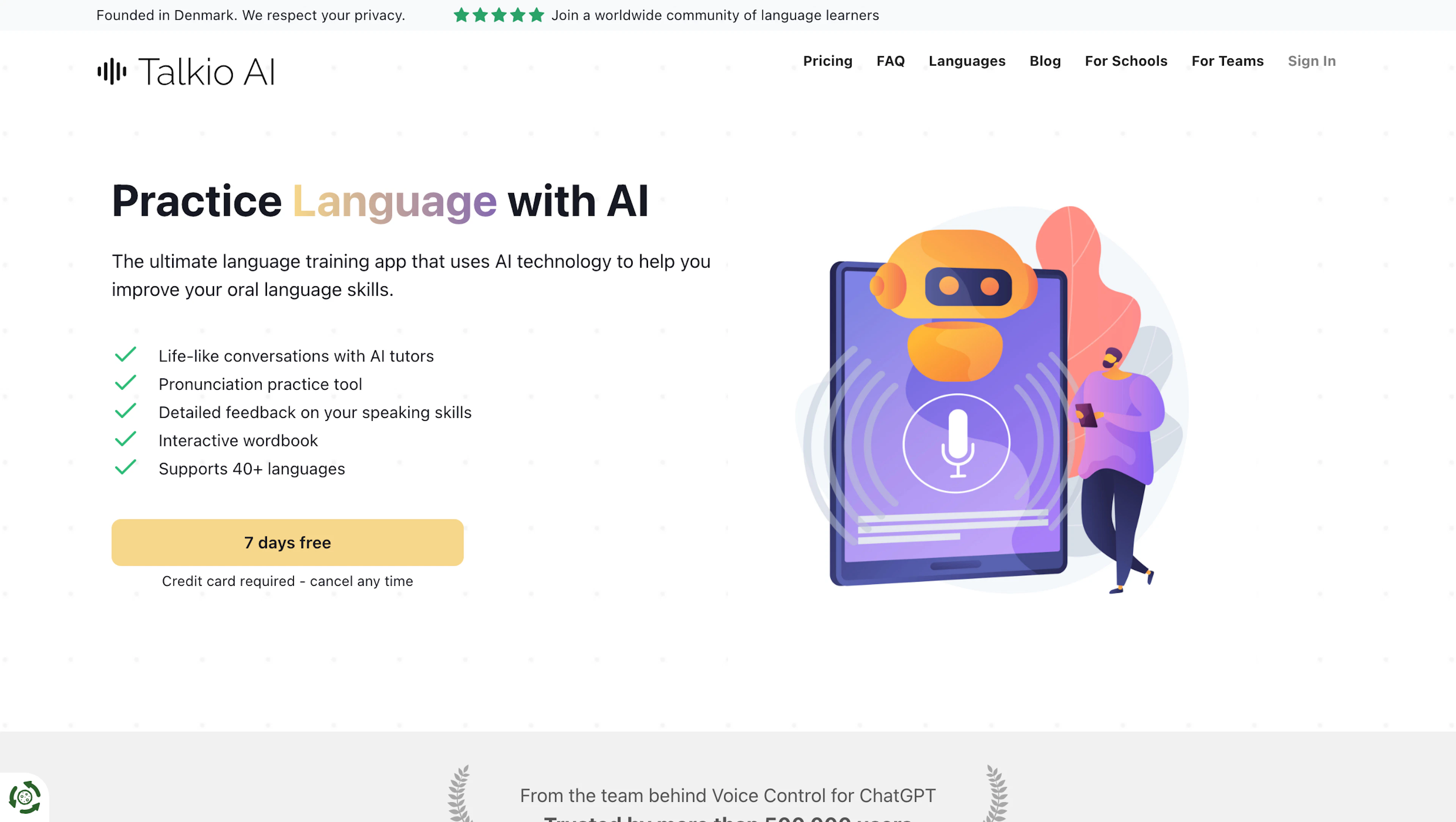Talkio - AI Tool Features, UI & Interface Overview