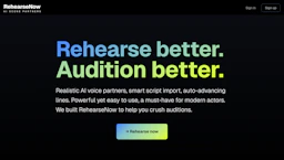 RehearseNow - AI Tool Profile and Logo Preview