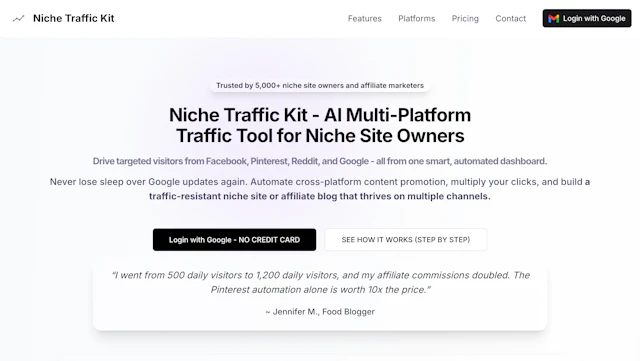Niche Traffic Kit - AI Tool Logo & Interface