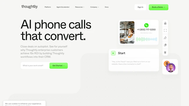 Thoughtly - AI Tool Logo & Interface