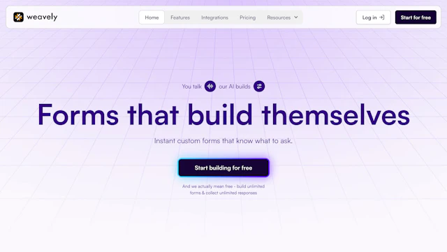 Weavely - AI Tool Logo & Interface